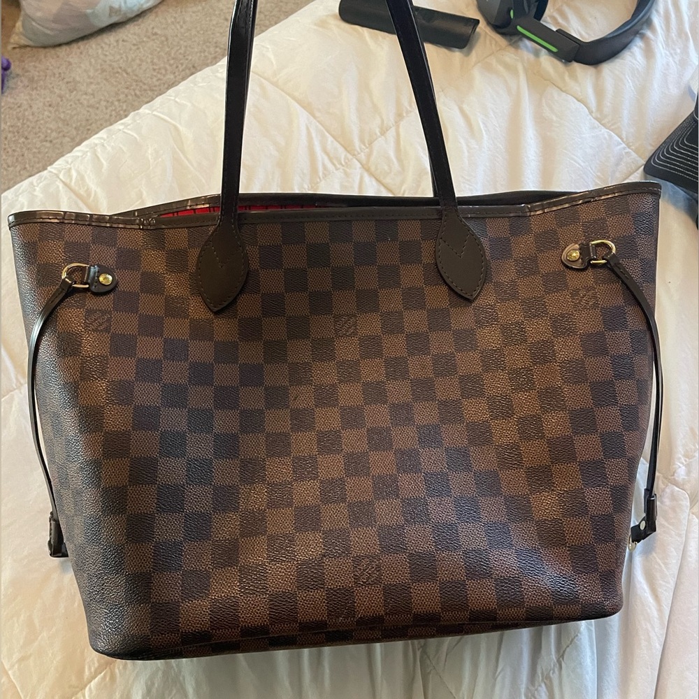 Louis Vuitton Neverfull MM Damier Ebene, Cherry